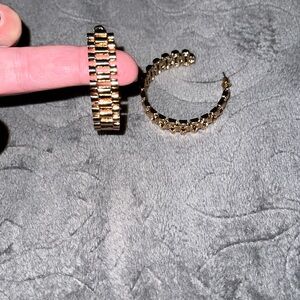 Geometric Gold Hoops